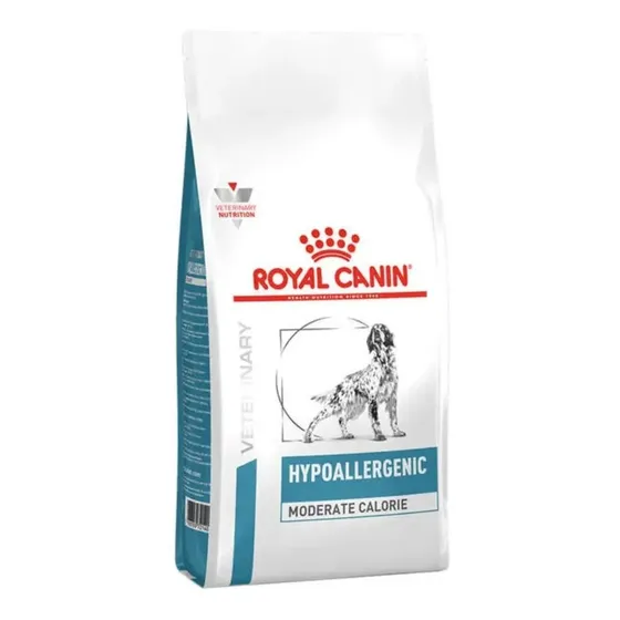 Alimento Royal Canin Veterinary Hypoallergenic Moderate Calorie para perro adulto todos los tamaños sabor mezcla