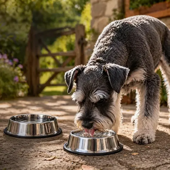 Kit 2 Comedero Bebedero Perros Gatos Acero Inox Plato 22cm