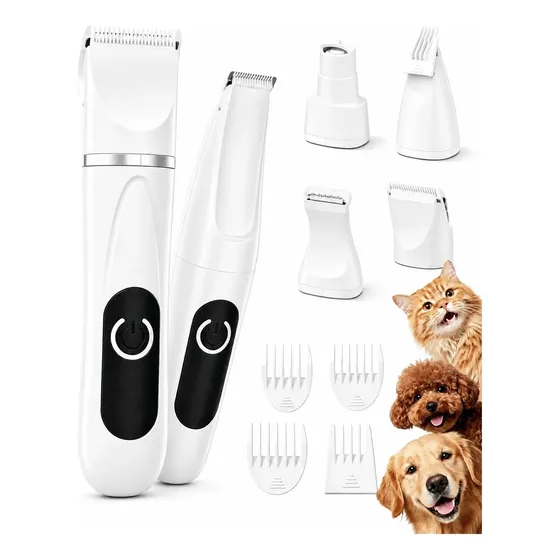 Máquina Cortapelo Perro 4 En 1 Peladora Canina Cerámica