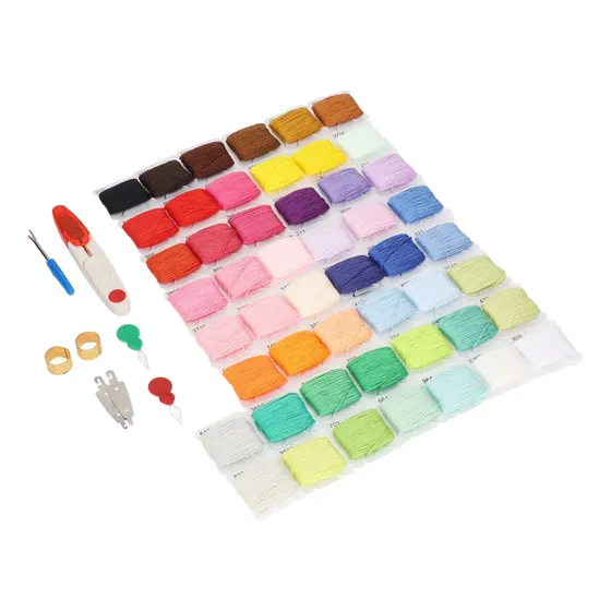 Hilo De Bordar, Juego De Hilo De Coser De 50 Colores Para Am