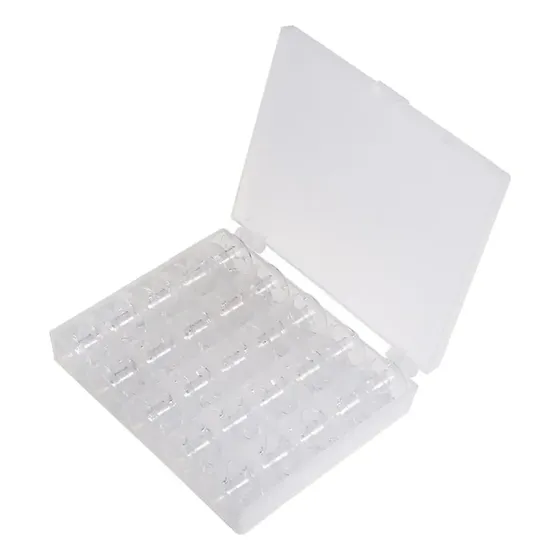Bobinas De Máquina De Coser Transparentes, 25 Bobinas Vacías