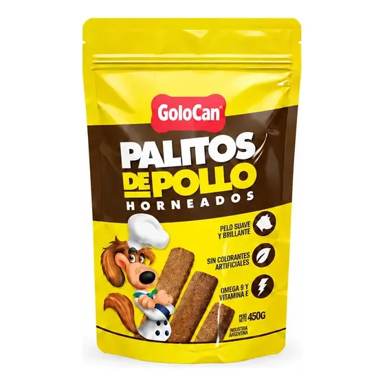 Palitos De Pollo Horneados 450 Gr Golocan Perros Golosinas