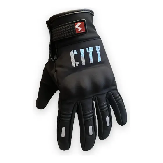Guantes City Mandbike Moto Neopreno Protección Invierno Frio Color Negro Talle Xxl