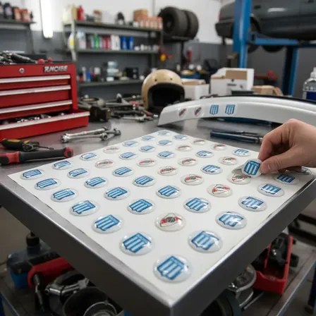100 Etiqueta Resina Dome Cuerpo 3d Efecto Lupa 30 Mm Calco