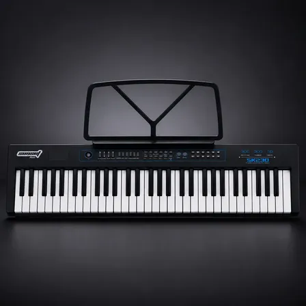 Teclado 5 Octavas 61 Teclas Sunset Sk230 300 Timbres Negro