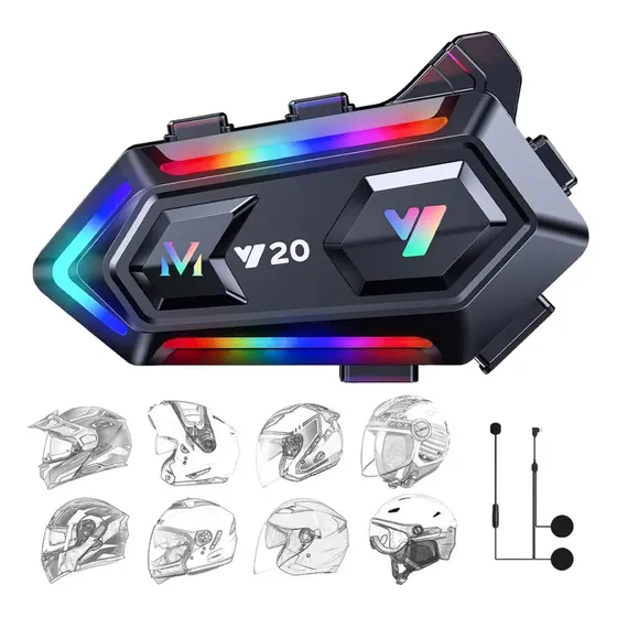 Auriculares Bluetooth Para Casco De Moto, 1000 Mah, 5.3 Chip