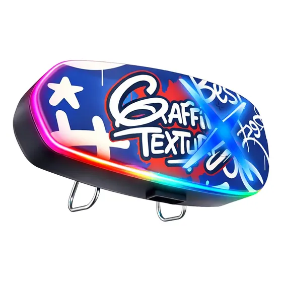 Auriculares Grafiti Bluetooth Casco Moto Ip65 Luz 3d Asis...