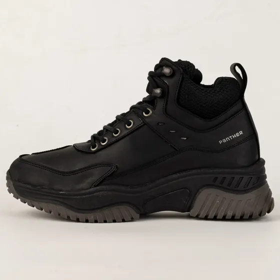 Bota Borcego Cuero Panther Hombre Moto Trabajo - Biker