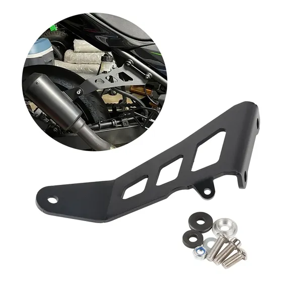 Soporte Escape Ninja 400 2018-2023 Negro Cnc Acero