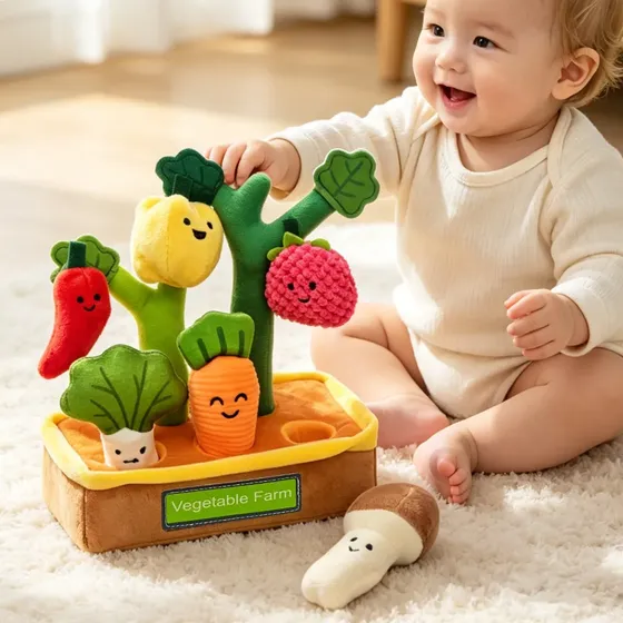 9pz Juguetes De Granja Peluche Montessori Para Niños