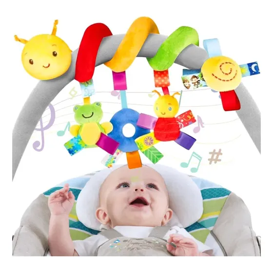 Arco De Juguetes Sensorial Para Carriola Bebé Dorado Animal