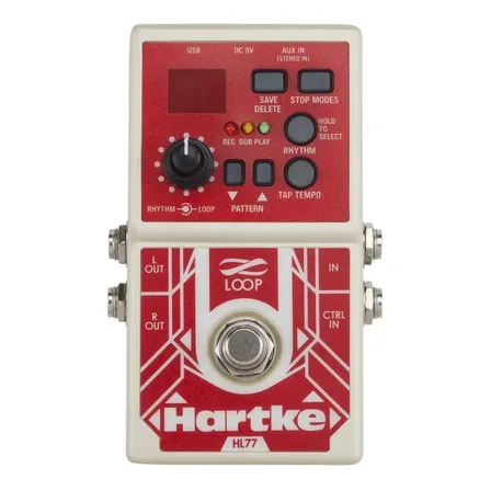 Hartke Hl77 Loop Pedal Looper 6 Hs 99 Preset Ritmos Usb Color Rojo con blanco