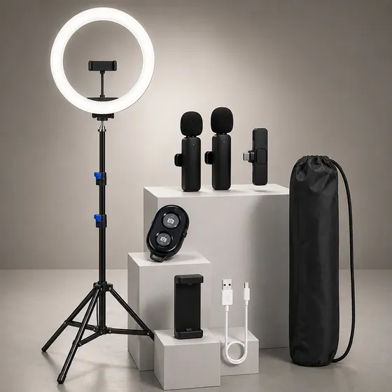 Soporte Tripode 170cm Camara Aro Led Microfono
