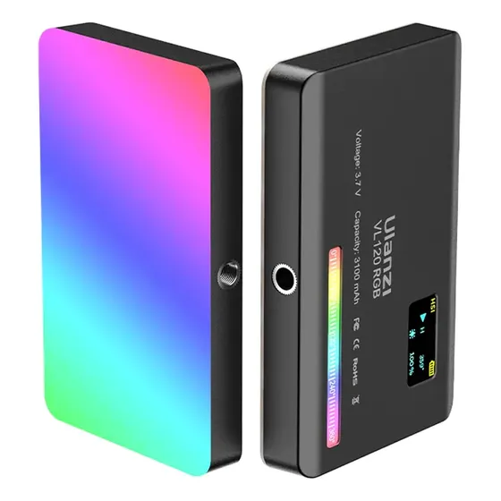 Luz De Video Profesional Rgb Vl120 Portatil Recargable
