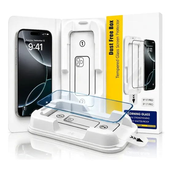 Vidrio Templado Iphone 15 16 Plus C/ Colocador Sin Burbujas