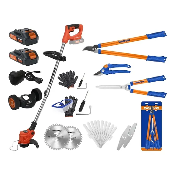 Bordeadora Inalambrica 4en1 Daewoo Dalbc-20wh + Set Tijeras