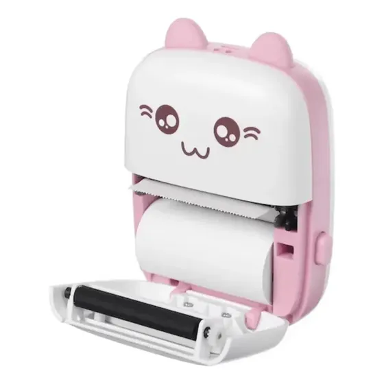 Mini Impresora Térmica Bluetooth Recargable Portátil App Color Rosa