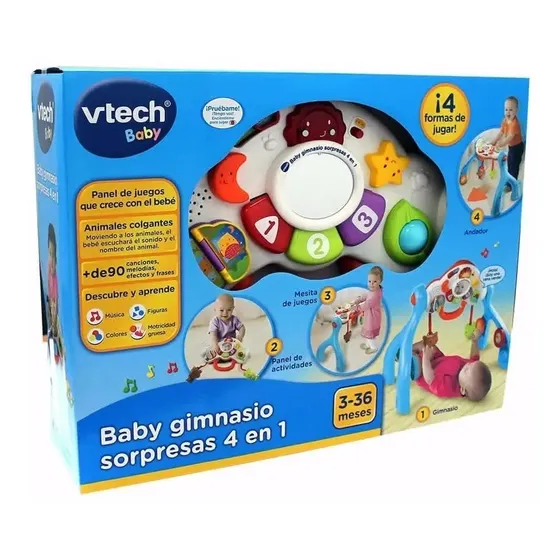 Vtech Gimnasio Sorpresa 4 En 1 Con Actividades Para Bebe Con Luz Y Sonido