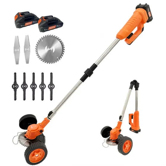 Bordeadora Inalámbrica Mti 400w Potencia 8000 Rpm Portatil Plegable Naranja