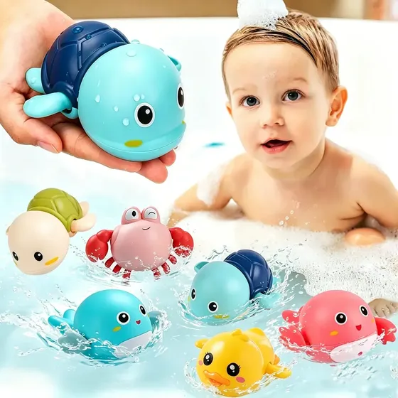 Juguetes Baño Flotantes 6 Animales Marinos Bebé