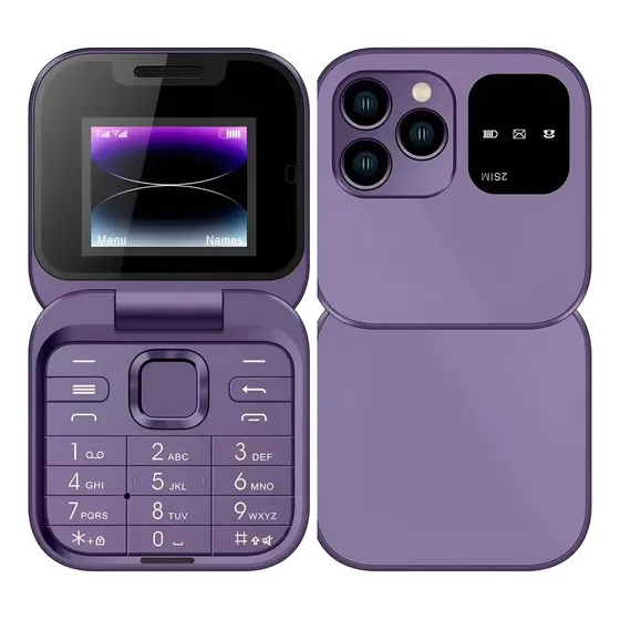 Mini Teléfono Móvil Plegable 2g Para Personas Mayores Con Cá