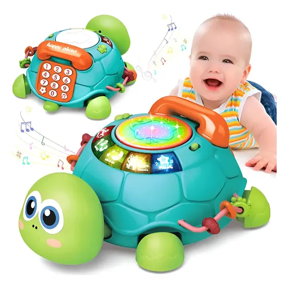 Juguete Para Gatear Tortuga Sensorial Con Música Interactiva