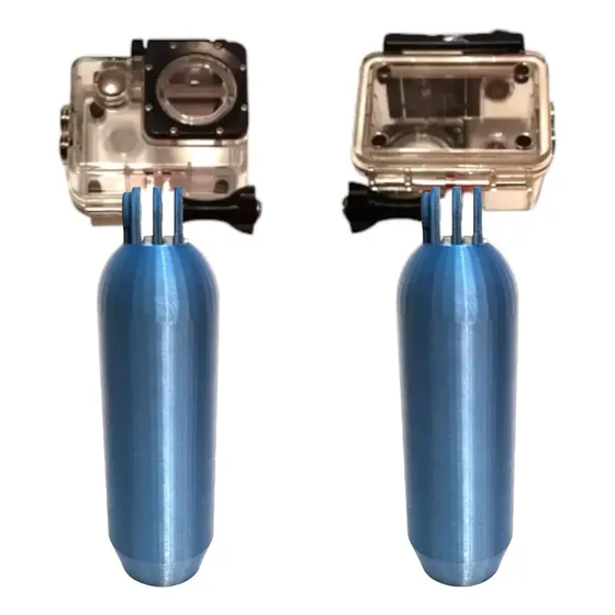 Flotador Para Gopro Grip De Mano Color cobalto