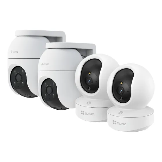 Kit X4 Cámaras Wifi Ezviz 1080p 2mp Motorizada C8c + Ty1