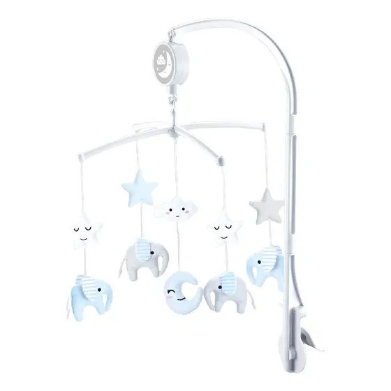 Móvil Musical For Cuna Con Figuras De Animales Blue %