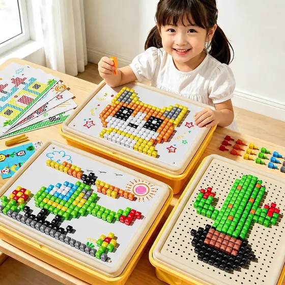 Rompecabezas Con Forma De Hongo Para Niños, Bloques De Const