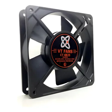 Turbina Fan Cooler 220v 120x120 X25mm Buje Vt-fan Negro