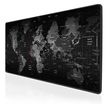 Mouse Pad Gamer Argum XL de Mapamundi, Antideslizante para Teclado y Mouse (70 x 30 cm)