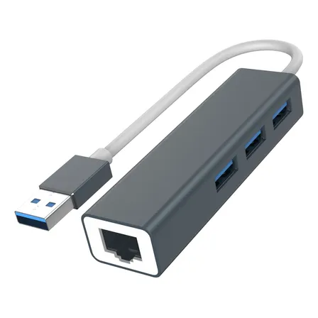 Adaptador Usb 3.0 A Ethernet, Hub De Red Gigabit Usb 4 En 1