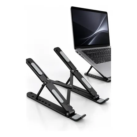 Soporte Notebook Aluminio Plegable Regulable Base Portátil Negro
