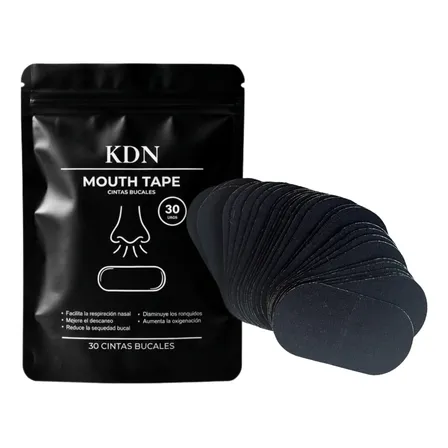 Cintas Bucales Kdn Mouth Tapes Antironquidos 30 Usos Premium Negro