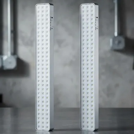 Pack 2 Luz Emergencia 90 Led Bateria Recargable Geneve Color Blanco