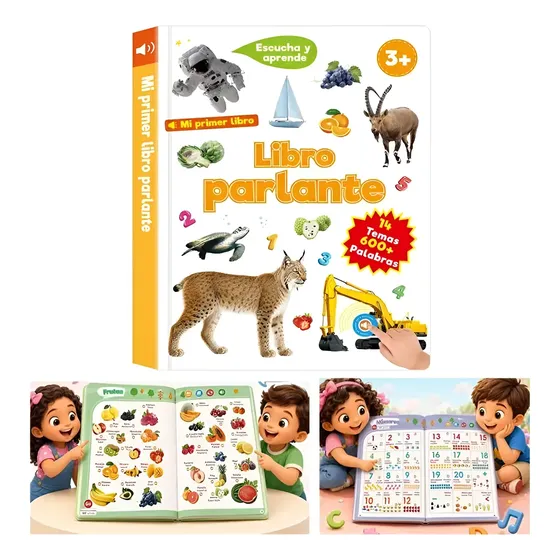 Libro Bilingüe Español Inglés Niños Lectura Interactivo
