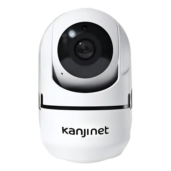 Cámara de seguridad Kanji KJ-CAMIP1MX1 con resolución 1MP visión nocturna incluida color blanco