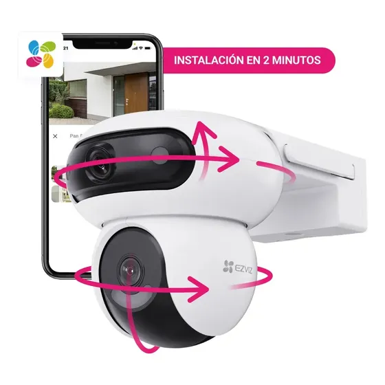 Cámara Domo Wifi H90 2k+ Doble Lente Motorizada Ezviz
