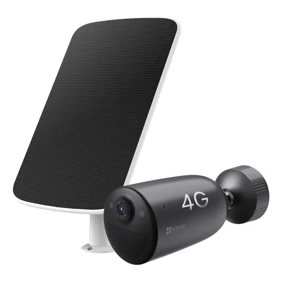 Camara Seguridad Inalambrica 4g 3mp Ezviz Eb3 + Panel Solar Negro