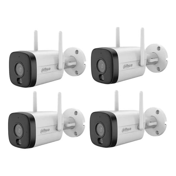 4 Camaras De Vigilancia Ip Wifi 5mp Dahua Dual Light Audio