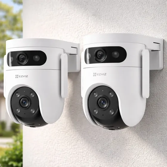 Kit Camara Seguridad X2 Doble Lente Exter Wifi 3mp Ezviz H9c