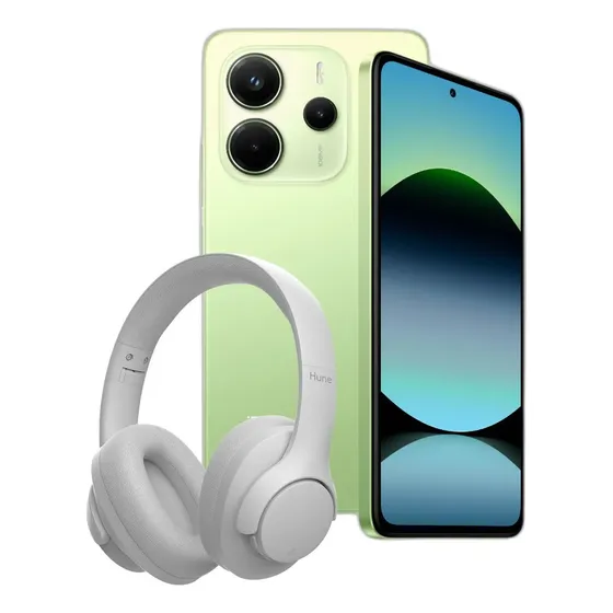 Combo Xiaomi Note 14 6+128gb Lime Green + Auricular Hune 045