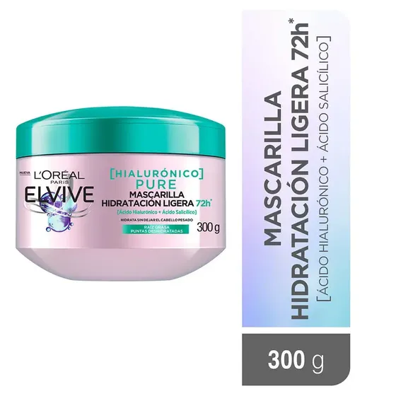 Mascarilla Hialuronico Pure Elvive L´oréal Paris 300g
