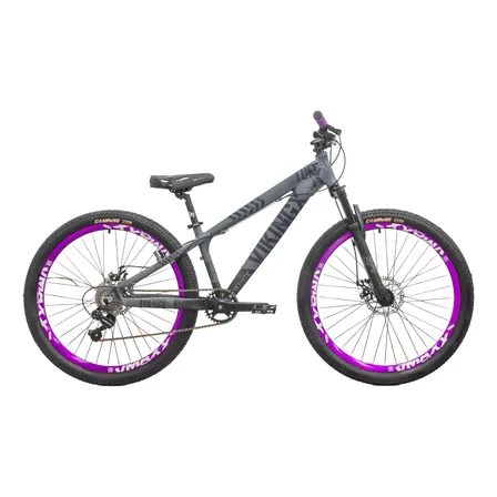 Bicicleta Bmx Jump Vikingx Tuff 25 7vel. Gris - Negro 26