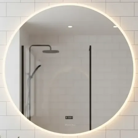 Espejo Digital Luz Led Circular 70cm Táctil Desempañador