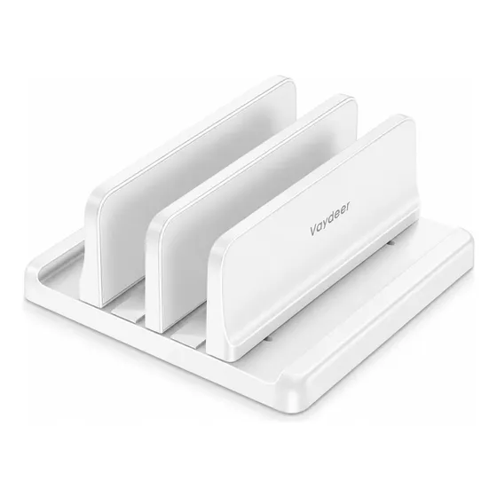 Soporte Doble Vertical Notebook Tablet Celular Blanco