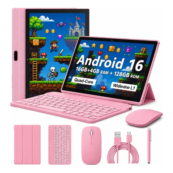 Tablet Android 10  16gb+4gb Ram 128gb Rom Teclado Y Mouse