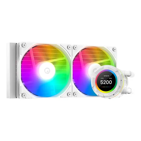 Watercooling ID-Cooling SL240 XE Blanco ARGB con Pantalla LCD 240mm