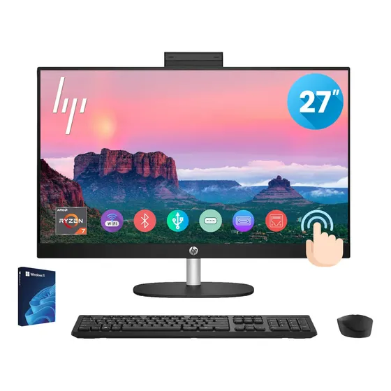 Hp 27  Touch-screen All-in-one Pc, Amd 8-core